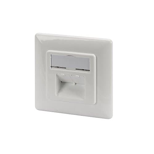 Image of DIGITUS LSA junction box Cat-6A - 2 port RJ45 - Flush-mounted or surface-mounted network socket - Vertical feed - Design-compatible - 10 Gbps - Shielded - PoE-compatible - White RAL9003