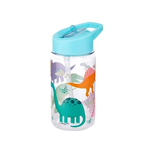 Image of Sass & Belle Drink up Roarsome Dinosaurs Water Bottle - 400ml BPA-Free Reusable Bottle with Straw for Boys & Girls – Leakproof, Lightweight, Fun Prehistoric Design for School, Sports, Picnics & Travel