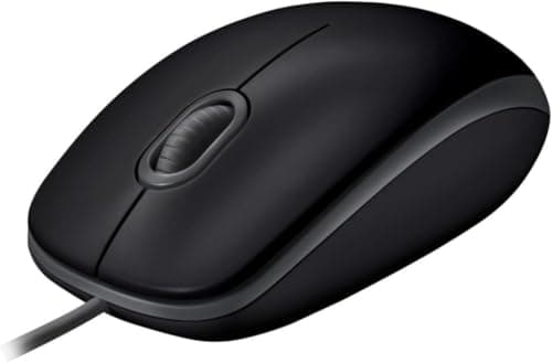 Image of Logitech B110 Wired USB Mouse, Silent Buttons, Comfortable Full-Size Use Design, Ambidextrous PC / Mac / Laptop - Grey