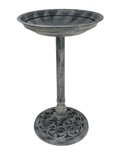 Image of DIVCHI Bird Bath for Garden Freestanding Birdbaths Wild Birds Baths Feeder Bowl Pedestal Birdbath for Outdoors Patio Yard & Lawn Décor (Grey Classic Bird Bath)