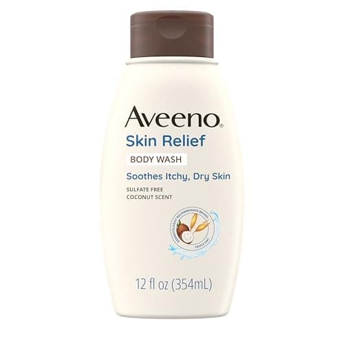 Image of Aveeno Skin Relief Gentle Scent Body Wash For Sensitive Skin, Nourishing Coconut, 12 Fl. Oz