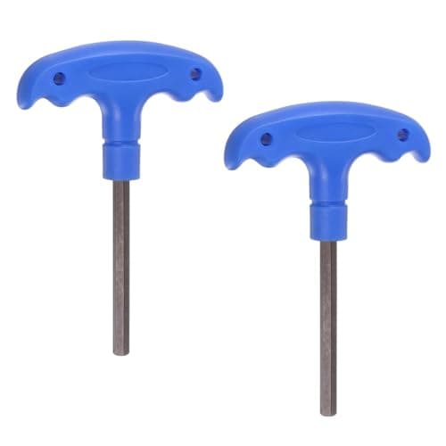 Image of TOP-VIGOR 2Pcs H6 T-Handle Hex Key Wrench, 6mm S2 Steel T-Key Inner Hexagon Spanner Allen Key Allen Key Repair Tool