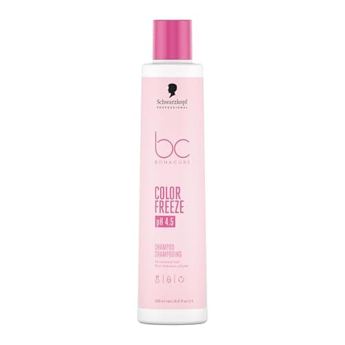 Image of Schwarzkopf Professional Bonacure Color Freeze Shampoo For Colored Hair Vegan Color Locking System pH 4.5 Balancer Technology Long Lasting Color Vibrancy Zero Fade Cleansing Detangling 250 ml