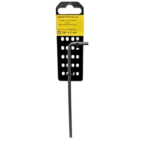 Image of ARNDT Germany 4.5mm Extra Long Allen Key Metric Hexagon Wrench Key | 150mm Length