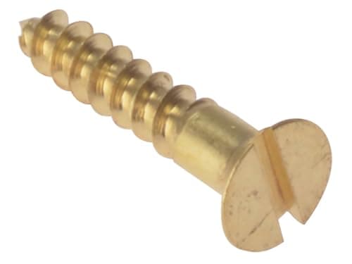 Image of ForgeFix Wood Screws - Solid Brass | 5/8" x 4 | Countersunk | Box 200