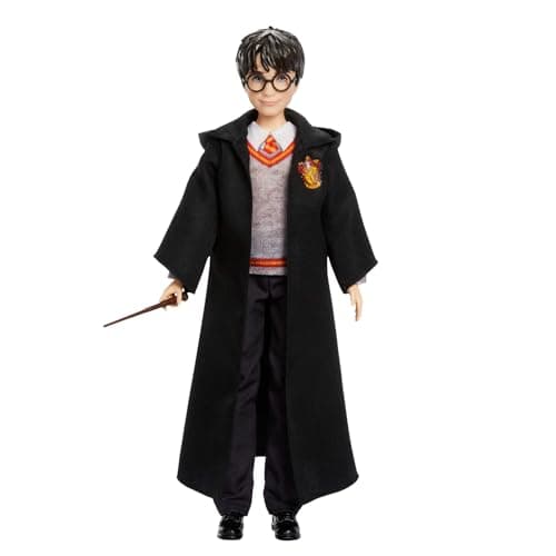 Image of Mattel Harry Potter Toys, Harry Potter Fashion Doll In Removable Signature Hogwarts Uniform With Wand Accessory, Inspired By The Movie, JGM18
