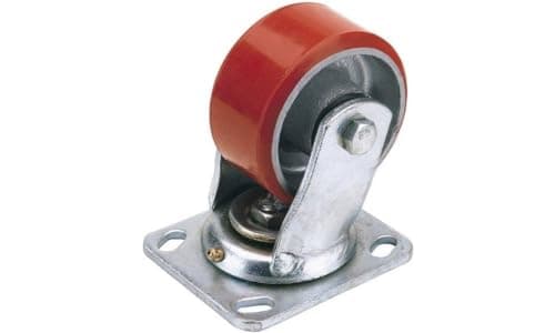 Image of Draper 65529 160 mm-Diameter Polyurethane Castor Swivel Plate Fixing