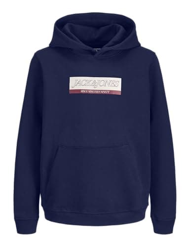 Image of JACK & JONES Junior Jorinwood Block Branding Sweat Noos Jnr, Ocean Cavern, 152