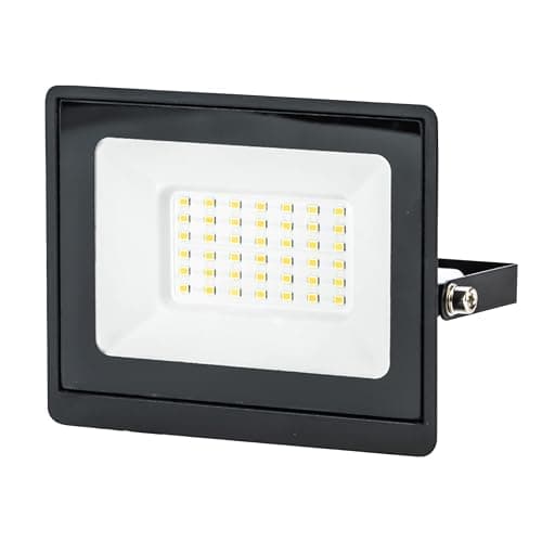 Image of Status Slimline Outdoor Light | Black 50W LED Floodlight with 4500 Lumen Output | IP65 Outdoor Security Light with Wide Beam Angle for Gardens and Driveways | S50WSFLG1PKB3