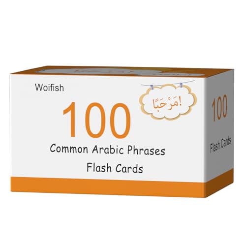 Image of 100 Essential Arabic Phrases Flash Cards for Adults - Learn Arabic Phrases for Beginners with Durable & Portable Flashcards- Arabic Flashcards Simple Phrases