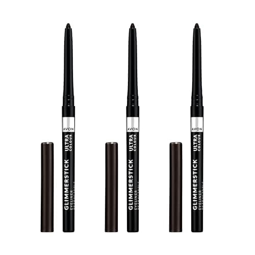 Image of Avon Glimmerstick Eyeliner Trio, Cosmic Brown, Soft-Glide Formula, Bold and Intense Colour, Waterproof, Smudge-Proof Colour That Lasts All-Day, Cruelty Free