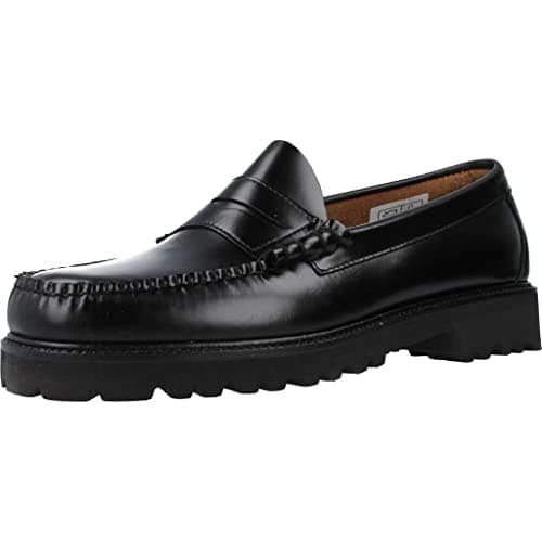 Image of G.h.bass Mens Larson Penny Loafers Shoes Black 7 UK