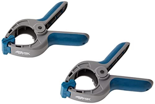 Image of Ferrestock FSKPRS001 12pcs Spring Loaded Clamping Clamps, Non-Slip Handle, Swivel Jaws, Extra Strong Spring, Max Opening 39mm, Depth 40mm