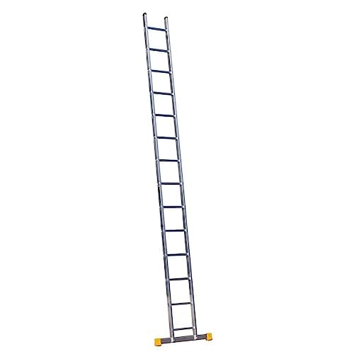 Image of Trade Master Pro® Single Section Ladder | Anti-Slip, Heavy Duty | Lightweight Aluminium | 150kg Weight Rating | EN131 Certified | 4.0m