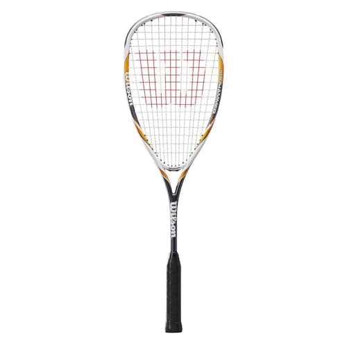 Image of Wilson H145 Squash Racquet - White/Yellow/Grey, 27 Inch