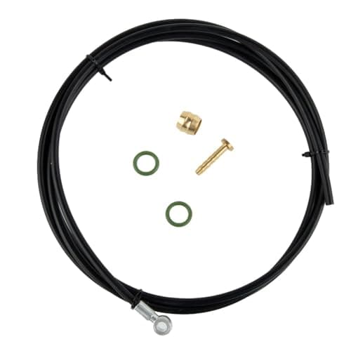 Image of WheatThrive Bike Brake Hose Kit, Hydraulic Brake Line, for Shimano BH90, SLX M7000 XT M8000 XTR M9000, 2m Rubber Hose with Fittings