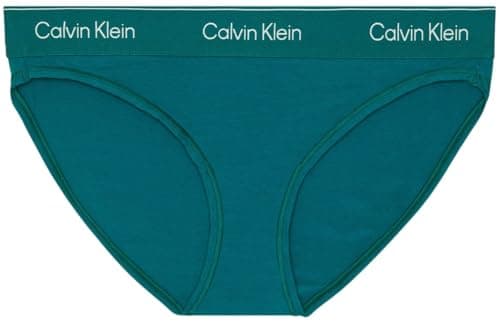 Image of Calvin Klein Women’s Bikini Briefs with Logo Waistband, Blue (Turf), XL