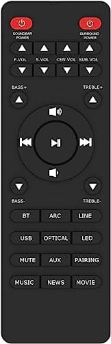 Image of Majority Homerton 2 Music System Remote Control