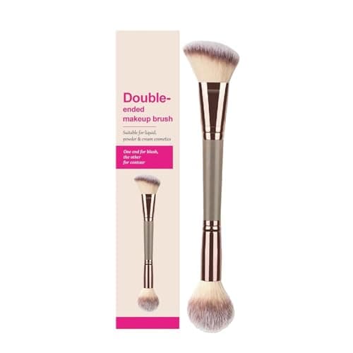 Image of Double Ended Makeup Brush | Versatile Blending Tool | Concealer Brush - for Liquid & Creamy Foundation, Concealer, Blush & Highlighter
