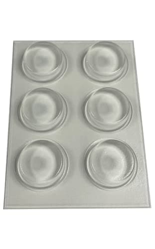 Image of 6 x Clear 20mm x 6.2mm Self Adhesive Flat Bumper, Rubber Feet for Furniture, Glass, Tables, Crafts - from The StickyStuff Company