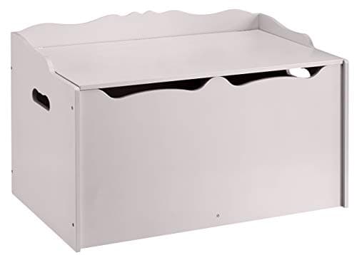 Image of Amazon Basics Wooden Toy Box, Grey, 76.2 x 45.7 x 48.3 cm