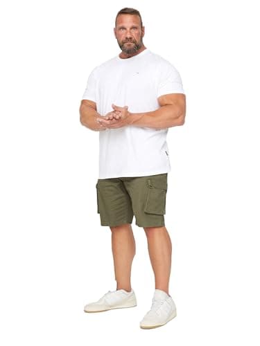 Image of BadRhino Big & Tall Khaki Stretch Cargo Shorts - Men's - Plus Size Curve
