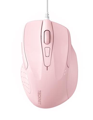 Image of TECKNET USB Wired Mouse, 6400 DPI Mice 4 Adjustable DPI with 6-Button Corded, Optical Computer Mouse with Ergonomic Design for Laptop, Chromebook, PC, Desktop, Mac, Notebook