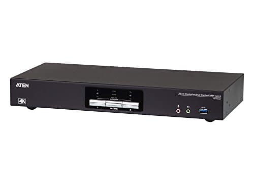 Image of USB 3.0 4K DisplayPort Dual Display KVMP Switch 2-Port ATEN CS1942DP (4096 x 2160 @ 60Hz and 3840 x 2160 @ 60Hz; 2-Port USB 3.1 Gen 1 hub, 5 Gbps) UK | #1 KVM Market Leader