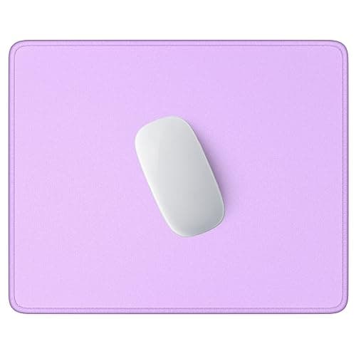 Image of Hsurbtra Mouse Pad, Premium-Textured Square Mousepad 26 x 21 cm, Stitched Edge Anti-Slip Waterproof Rubber Mouse Mat, Pretty Cute Mouse Pad for Office Gaming Laptop Women Kids Vanilla Purple