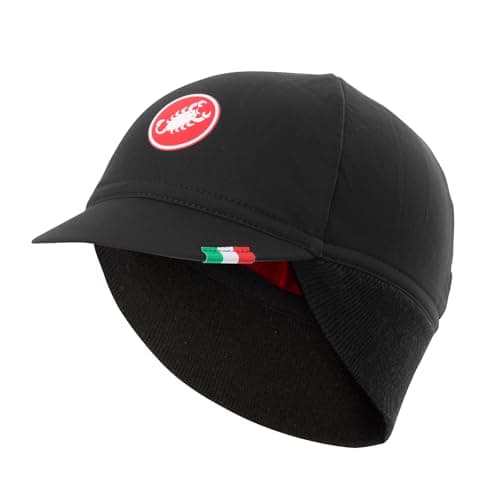 Image of CASTELLI 4518534-010 DIFESA Thermal Cap Hat Women's Black RED Size Uni
