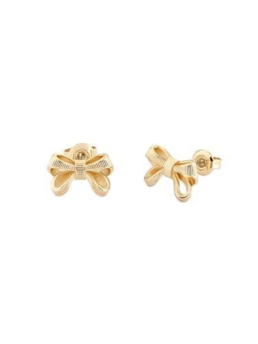 Image of Ted Baker Pollay Petite Bow Stud Earrings for Women (Gold)