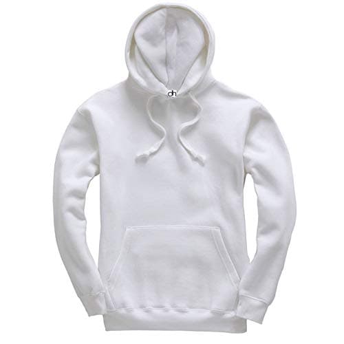 Image of D&H CLOTHING UK Premium Adult Unisex Premium XS-6XL Pullover Heavy Blended Hooded Fleece Jumper Work Wear Sweatshirt Hoodies Top Plain BNW Unisex White