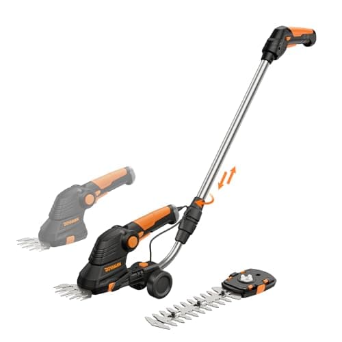 Image of DOVMAN GS03C 3 in 1 Cordless Grass Shear, Telescopic Handle Set, 80 MIN Fast Charge, Angle Adjustable Handle, 2 Switchable Blade, 7.2V Protable Electric Grass Shear Ideal for Grass Cutting