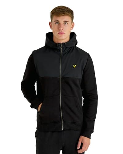 Image of Lyle & Scott Mens Softshell Jersey Zip Hoodie Black XL