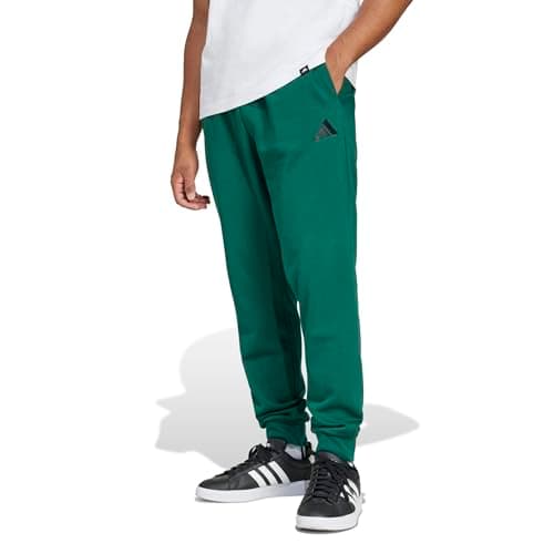 Image of adidas Men's Essentials Feelcozy Fleece Pant, Collegiate Green/Black, L