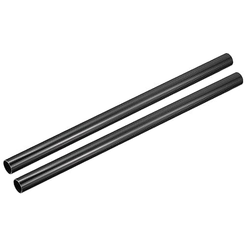 Image of sourcing map Carbon Fiber Tubes, 500mm x 26mm x 24mm 3K Hollow Carbon Wrapped Tubing Round Plain Weave Glossy Surface for Quadcopter Pack of 2