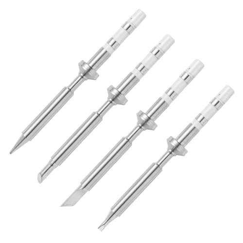 Image of FEITA Mini Pencil Soldering Iron Tips Replacement for Pinecil Micro Soldering Iron, PTS200/TS100 Portable Solder Pen Tool Soldering Accessories (ST-B2/C4/K/D24 4Pcs)