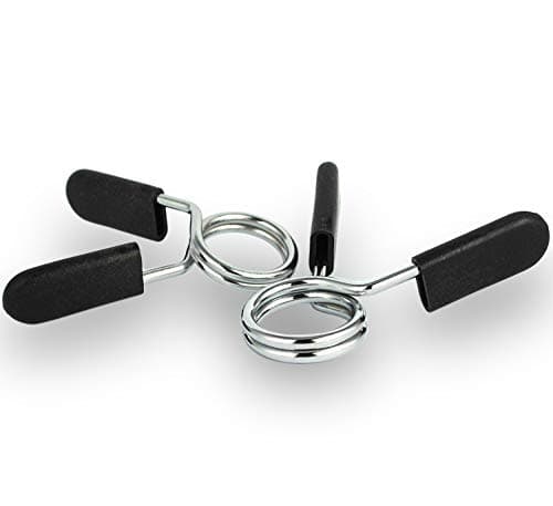 Image of Senshi Japan 2x1 Barbell Dumbbell Spring Collars, Sturdy Construction & Robust Steel Material, Designed Specifically For 1 Bar, Durable & Long-Lasting, Rubber Padding To Grip your Bars