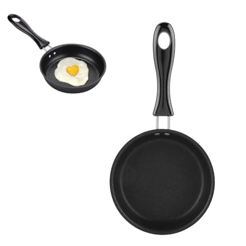 Image of LIAMGUS Egg Frying pan, Egg Pan, Mini Non-Stick Frying Omelet Pan Camping Cooking for Gas Stove Induction Hob (12cm)