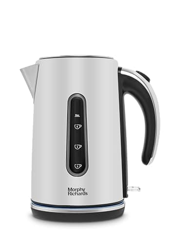 Image of Morphy Richards 1.7L Motive Jug Kettle 3Kw Rapid Boil, Automatic Shut-off, Boil Dry Protection, 360 Degree Base, Blue Illumination On/Off Switch, Chalk,102802