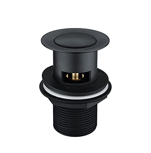 Image of Nes Home Black Matt Click Clack Pop up Slotted Basin Waste