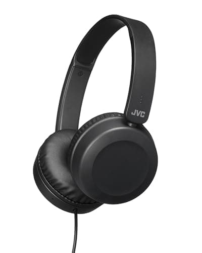 Image of JVC Foldable Lightweight HA-S31M On-Ear Headphones with Built-In Remote, Microphone and Call Handling, Black