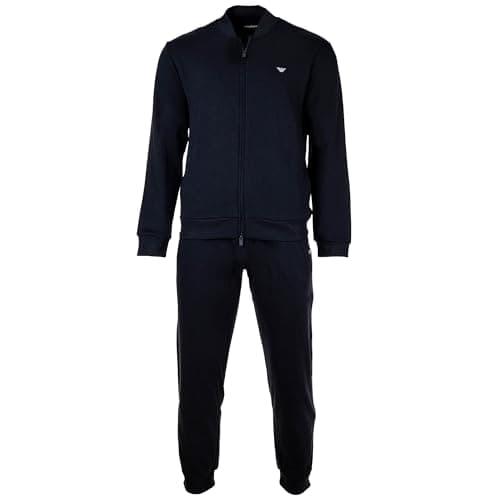 Image of Emporio Armani Men's TERRY FULL ZIP TRACKSUIT SET Blue S
