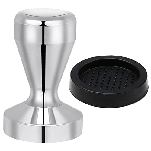Image of Vicloon Coffee Tamper, 51mm Espresso Coffee Press, Stainless Steel Tamper with Silicone Tamper Mat for Coffee and Espresso, Tamping, Barista