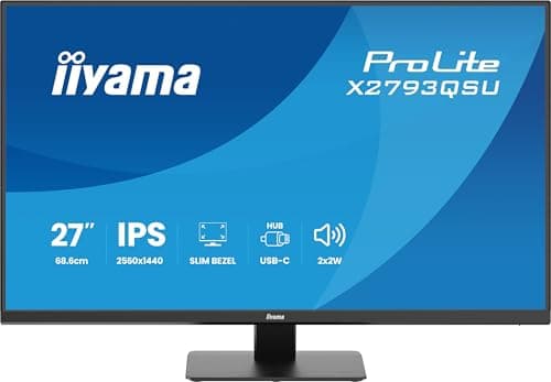 Image of iiyama ProLite X2793QSU‑B1 68.5 cm 27 inch IPS LED Monitor QHD HDMI DP USB 2.0 Slim‑Line Adaptive Sync Energy Class D black