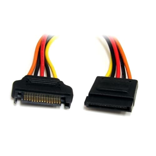 Image of StarTech.com 12in 15 pin SATA Power Extension Cable - SATA Power Male to Female Extender - 12 Inch SATA Power Extension Cord (SATAPOWEXT12)