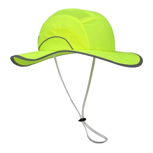 Image of JSP HardCap A1+ Full Brim Bump Cap - Hi-vis Yellow, Reflective Piping, Ventilated (ABF000-001-504)