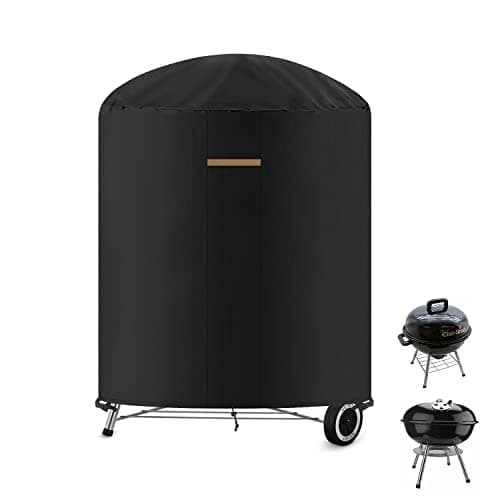 Image of VANSHEIM Gas BBQ Cover - Kettle BBQ Cover, Waterproof, Small Round, Anti UV for George Foreman Grill, Weber Kettle, Severin PG 8541 Grill