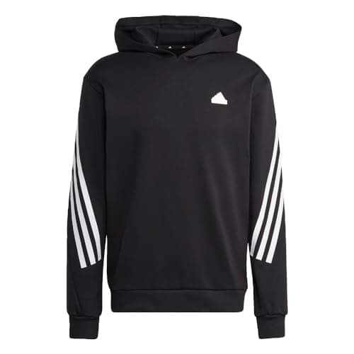 Image of adidas Men's Future Icon 3-Stripes Hoodie, Black/White, L