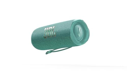Image of JBL Flip 6 Portable Bluetooth Speaker, 20W Power, 12 Hour Playback, IP67 Waterproof - Turquoise Blue
